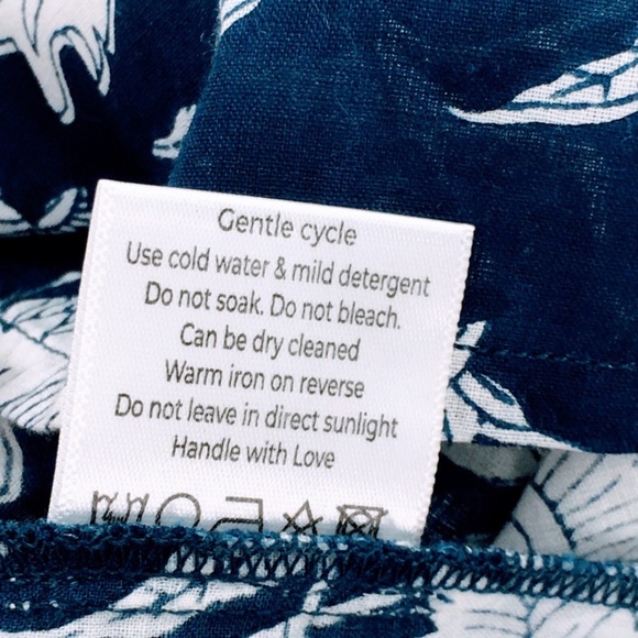 Monsoon and Beyond Estella Midi Dress Blue Rohida Floral Print Handmade Sz S - Picture 16 of 16